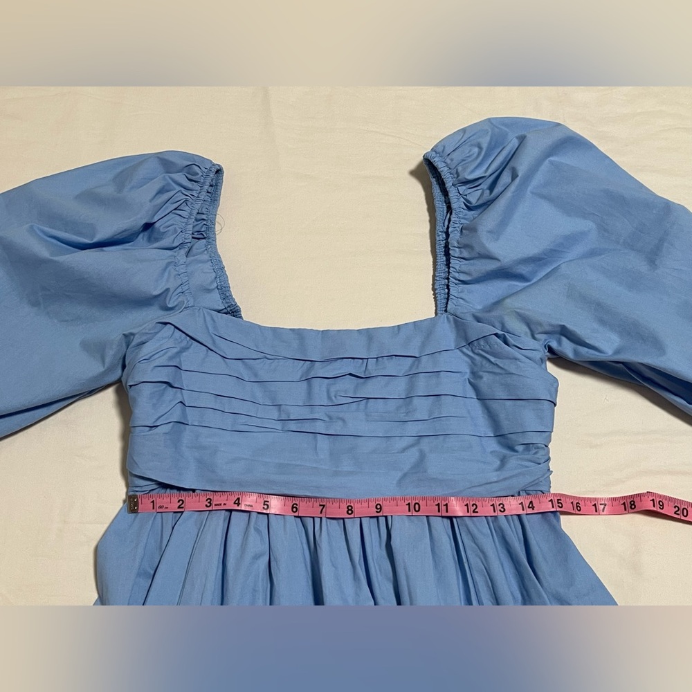 Abercrombie & Fitch Emerson Poplin Puff Sleeve Mini Dress SIZE Medium Tall - Picture 8 of 11